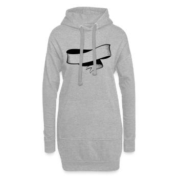 Ribbon, Banner, Vintage, Monogram, Wedding, Design - Hoodie-Kleid - Grau meliert - Vorne