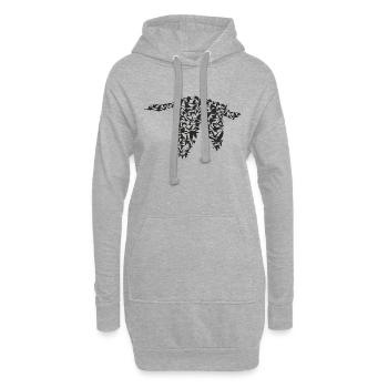 fliegende wilde Gans - Hoodie-Kleid - Grau meliert - Vorne