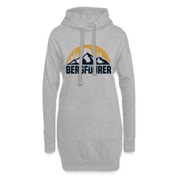 Bergführer Berge Bergsteiger Wanderer Skifahren - Hoodie-Kleid - Grau meliert - Vorne