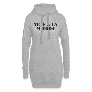 Spanisch Spruch spanische Sprache - Hoodie-Kleid - Grau meliert - Vorne