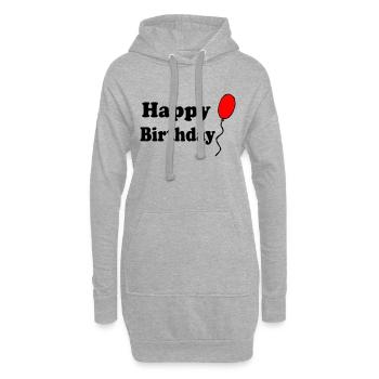 Bon anniversaire - Sweat-shirt à capuche long Femme - gris chiné - Devant