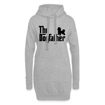 Bichon Frise Dogfather Dog Lover Godfather Style - Sweat-shirt à capuche long Femme - gris chiné - Devant