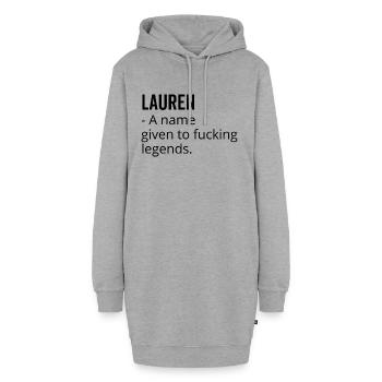 Lauren un nom donné à Fucking Legends - Sweat-shirt à capuche long Femme - gris chiné - Devant