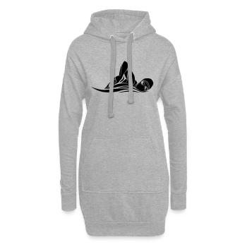 Schwimmer Tribal Swim Schwimmen - Hoodie-Kleid - Grau meliert - Vorne
