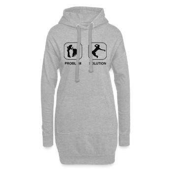 Breakdance Danseur Danse Sport Cadeau Danse - Sweat-shirt à capuche long Femme - gris chiné - Devant