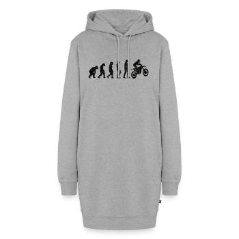 Moto Motocycliste Motocross Mocyclomoteur Cadeau - Sweat-shirt à capuche long Femme - gris chiné - Devant