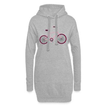 Marathon Triathlon Running joggen Biking Radfahren - Hoodie-Kleid - Grau meliert - Vorne