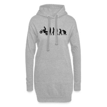 Motorcross Motorrad Motorradfan Motorradfahrer - Hoodie-Kleid - Grau meliert - Vorne