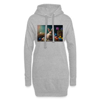 osterhase 1 - Hoodie-Kleid - Grau meliert - Vorne