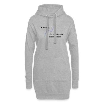 Je ne suis pas paresseux, je suis juste coincé dans un minimum local - Sweat-shirt à capuche long Femme - gris chiné - Devant