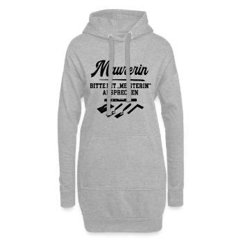 Maurerin Meisterin Maurermeisterin Betonbauerin - Hoodie-Kleid - Grau meliert - Vorne