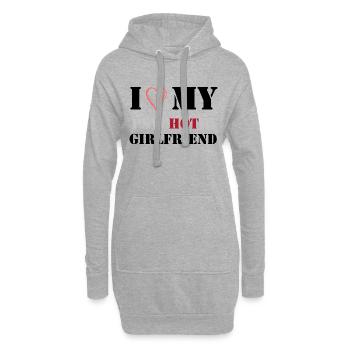 Ich liebe meine psychotische Freundin - Hoodie-Kleid - Grau meliert - Vorne