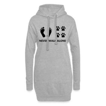Dog Hund - Hoodie-Kleid - Grau meliert - Vorne