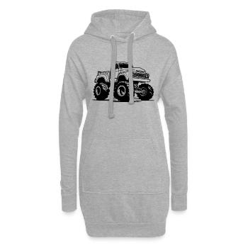 Monstertruck Monster Truck Liebhaber Fan - Hoodie-Kleid - Grau meliert - Vorne