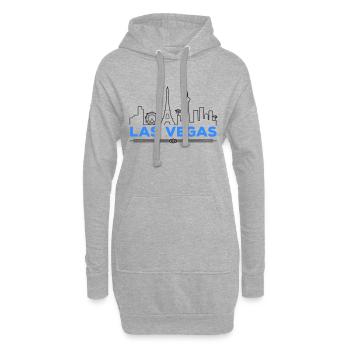Las Vegas Silhouette - Sweat-shirt à capuche long Femme - gris chiné - Devant