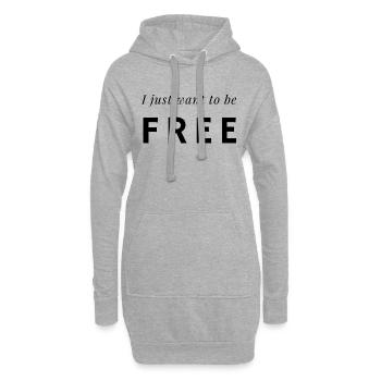 Freiheit - Hoodie-Kleid - Grau meliert - Vorne