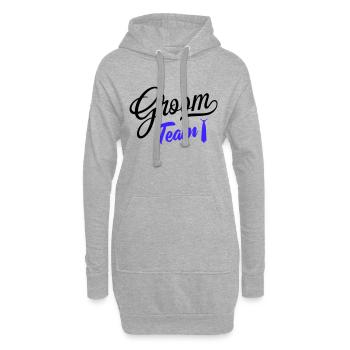 L’équipe du marié - Sweat-shirt à capuche long Femme - gris chiné - Devant
