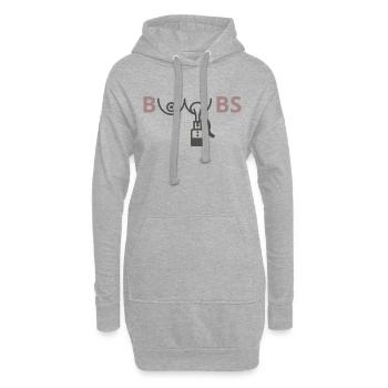 BOOBS - Hoodie-Kleid - Grau meliert - Vorne