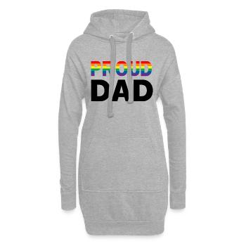 Proud Dad Pride - Hoodie-Kleid - Grau meliert - Vorne