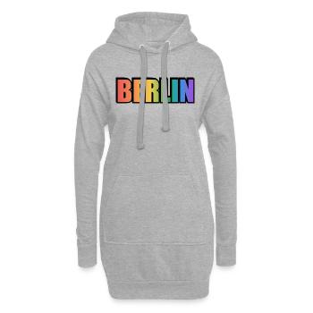 Schwules Berlin - Hoodie-Kleid - Grau meliert - Vorne