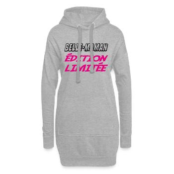 BELLE MAMAN édition limitée - Sweat-shirt à capuche long Femme - gris chiné - Devant