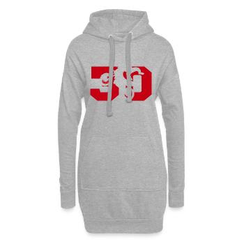 Moto 30 motard - Sweat-shirt à capuche long Femme - gris chiné - Devant