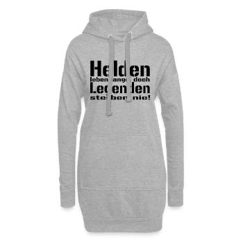 helden - Hoodie-Kleid - Grau meliert - Vorne
