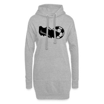 fussball+schuh - Hoodie-Kleid - Grau meliert - Vorne