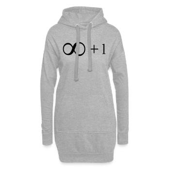 Unendlich + 1 - Hoodie-Kleid - Grau meliert - Vorne