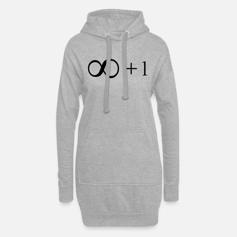 Unendlich + 1 - Hoodie-Kleid - Grau meliert