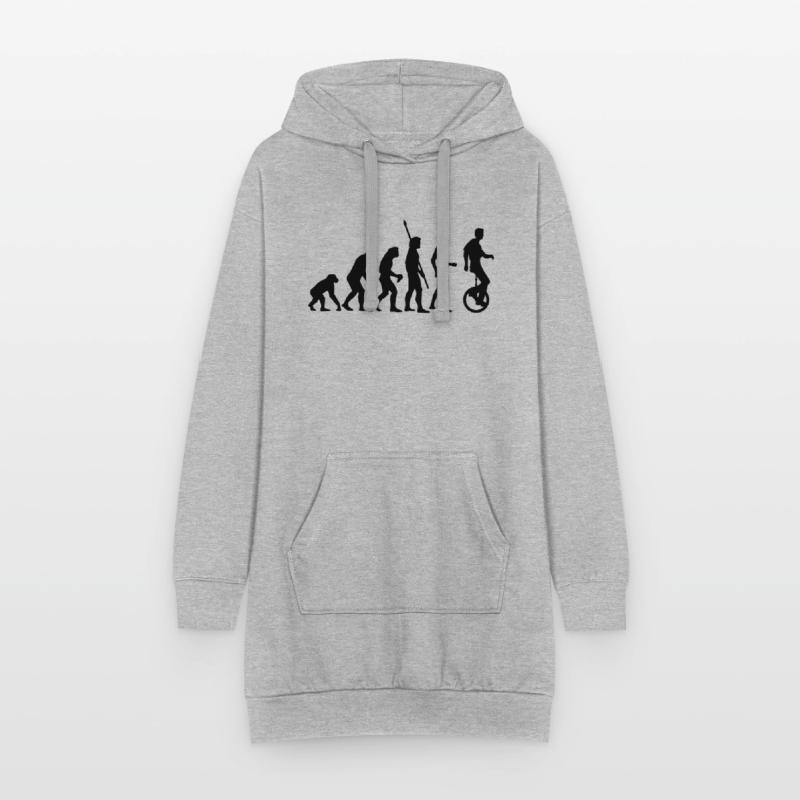evolution_einradfahrer_1c Hoodie Dress