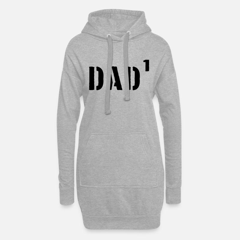DAD -1 - Hoodie-Kleid - Grau meliert