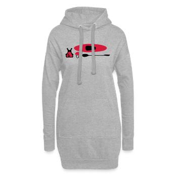 kayak equipment - Hoodie-Kleid - Grau meliert - Vorne
