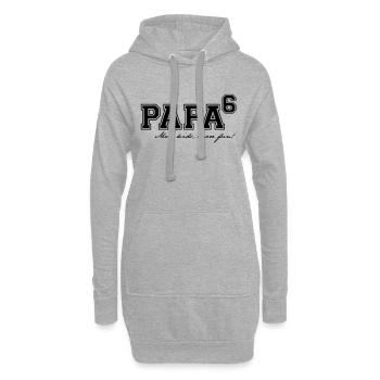 Papa hoch 6 - Hoodie-Kleid - Grau meliert - Vorne