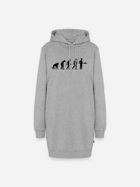 Bäcker Evolution - Hoodie-Kleid - Grau meliert