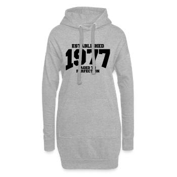 aged to perfection established 1977 (fr) - Sweat-shirt à capuche long Femme - gris chiné - Devant