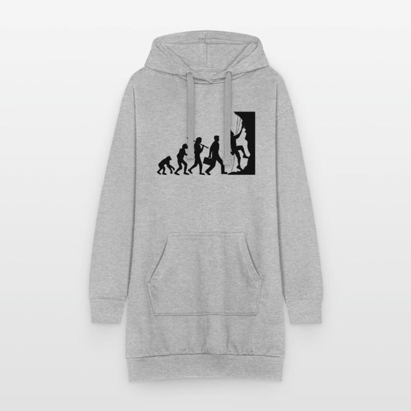 évolution évolution née raide paroi monte Sweat-shirt à capuche long Femme