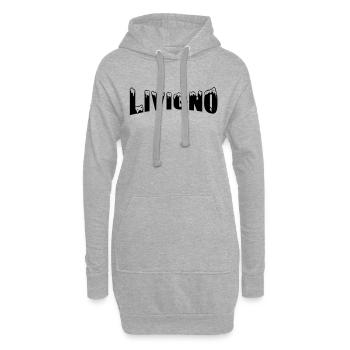 Livigno station de ski (neige) - Sweat-shirt à capuche long Femme - gris chiné - Devant