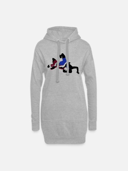 Ringer, Ringen - Hoodie-Kleid - Grau meliert