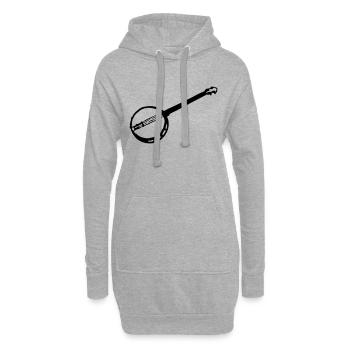 musical instrument plectrum banjo - Hoodie Dress - heather grey - Front