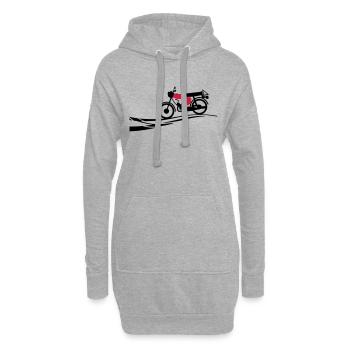 Fahrzeug - Simson S51 - Hoodie-Kleid - Grau meliert - Vorne