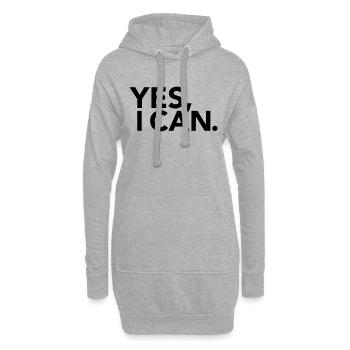 Yes, I Can - Sweat-shirt à capuche long Femme - gris chiné - Devant