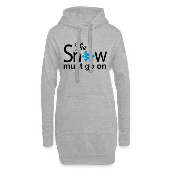 neige - Sweat-shirt à capuche long Femme - gris chiné - Devant
