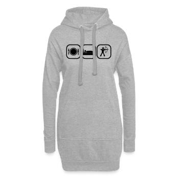 EAT SLEEP ARCHERY BOGENSCHÜTZE - Hoodie-Kleid - Grau meliert - Vorne