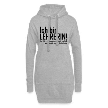 lehrerin - Hoodie-Kleid - Grau meliert - Vorne
