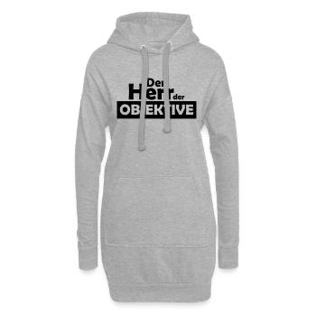 Der Herr der objektive - Hoodie-Kleid - Grau meliert - Vorne
