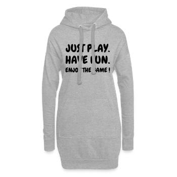 Quote - Sport - Training - Racket - Fun - Play - Hoodie-Kleid - Grau meliert - Vorne