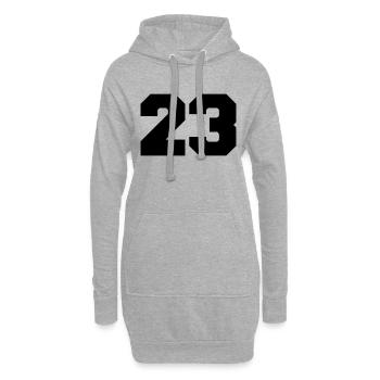23 - Hoodie-Kleid - Grau meliert - Vorne