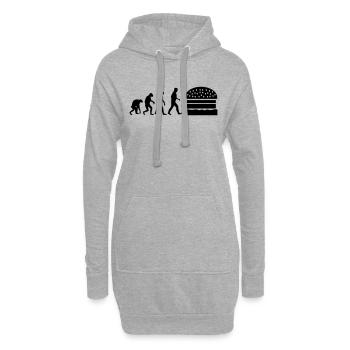 burger evolution - Hoodie-Kleid - Grau meliert - Vorne