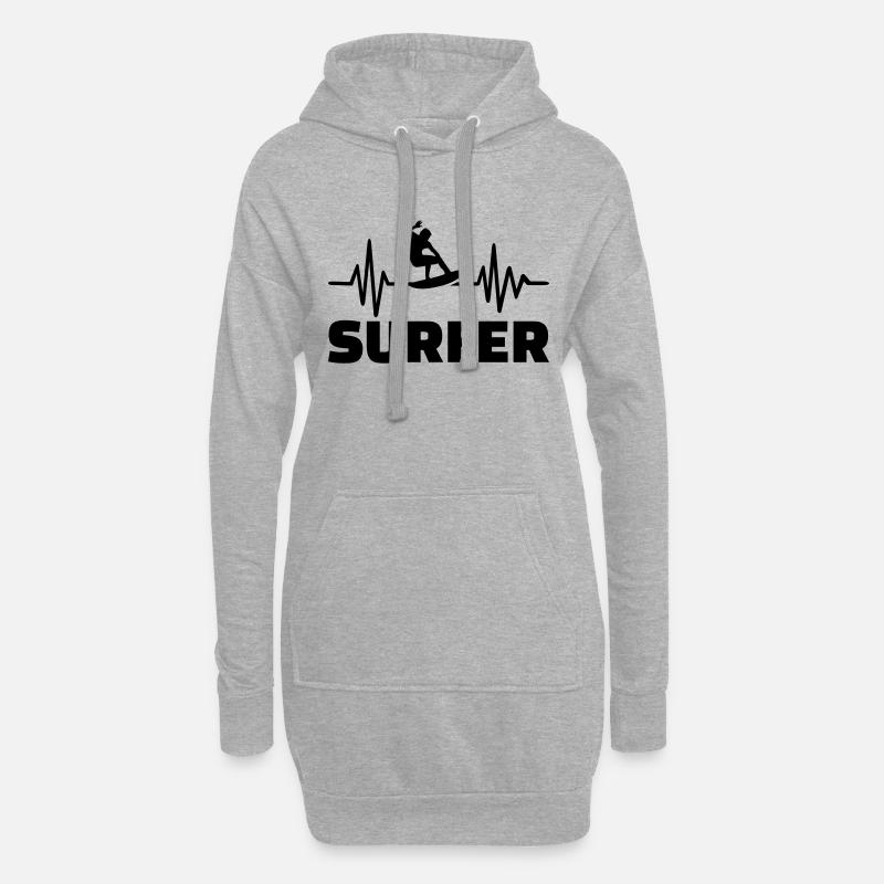 Surfer - Hoodie-Kleid - Grau meliert